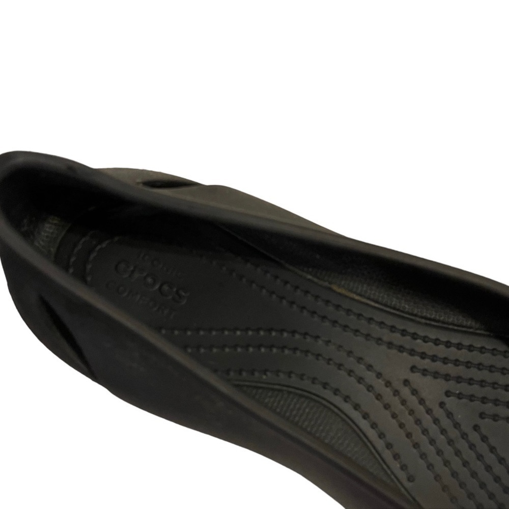 Black CROCS Ballet Flats Slip On Shoes - Picture 3 of 5